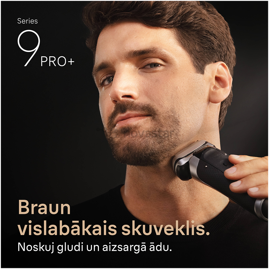 Braun Series 9 Pro+ Wet & Dry, станция SmartCare 6 в 1 и дорожный футляр PowerCase, темно-серый - Бритва