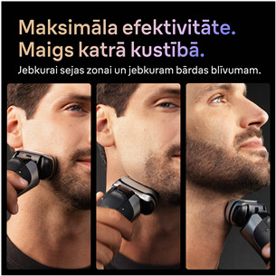 Braun Series 9 Pro+ Wet & Dry, 6 viename, SmartCare centras ir PowerCase, tamsiai pilkas - Skustuvas