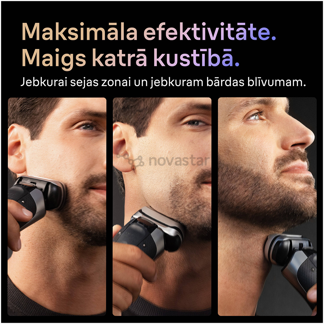 Braun Series 9 Pro+ Wet & Dry, 6 viename, SmartCare centras ir PowerCase, tamsiai pilkas - Skustuvas