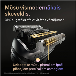 Braun Series 9 Pro+ Wet & Dry, станция SmartCare 6 в 1 и дорожный футляр PowerCase, темно-серый - Бритва