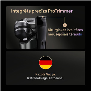 Braun Series 9 Pro+ Wet & Dry, 6 viename, SmartCare centras ir PowerCase, tamsiai pilkas - Skustuvas