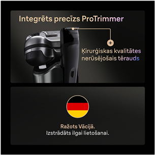 Braun Series 9 Pro+ Wet & Dry, станция SmartCare 6 в 1 и дорожный футляр PowerCase, темно-серый - Бритва