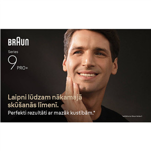Braun Series 9 Pro+ Wet & Dry, 6 viename, SmartCare centras ir PowerCase, tamsiai pilkas - Skustuvas