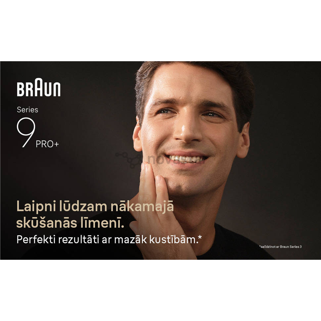 Braun Series 9 Pro+ Wet & Dry, станция SmartCare 6 в 1 и дорожный футляр PowerCase, темно-серый - Бритва