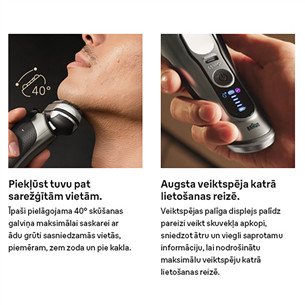 Braun Series 9 Pro+ Wet & Dry, 6 viename, SmartCare centras ir PowerCase, tamsiai pilkas - Skustuvas
