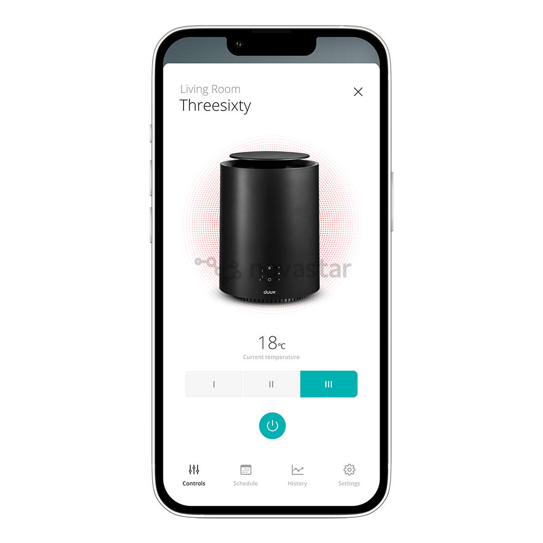 Duux Threesixty Gen2 1800 W, 30 m², juodas - Šildytuvas ir ventiliatorius