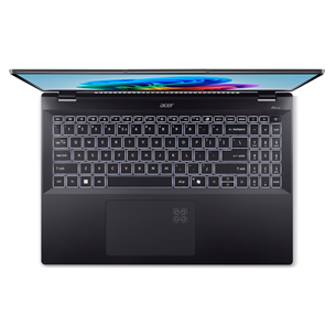 Acer Swift 16 AI OLED, 16'', WQXGA+, OLED, 120 Hz, Ultra 7, 32 GB, 1 TB, ENG, juodas - Nešiojamasis kompiuteris