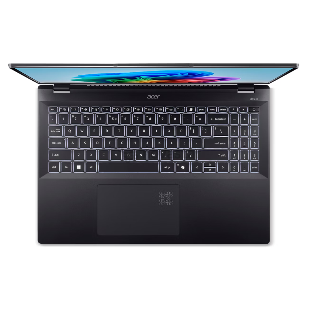 Acer Swift 16 AI OLED, 16'', WQXGA+, OLED, 120 Hz, Ultra 7, 32 GB, 1 TB, ENG, juodas - Nešiojamasis kompiuteris