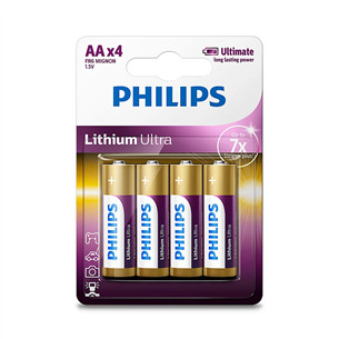 Philips Lithium Ultra, AA, 4 pc - Batteries FR6LB4A/10