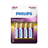 Philips Lithium Ultra, AA, 4 pc - Batteries