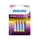 Philips Lithium Ultra, AAA, 4 pc - Batteries