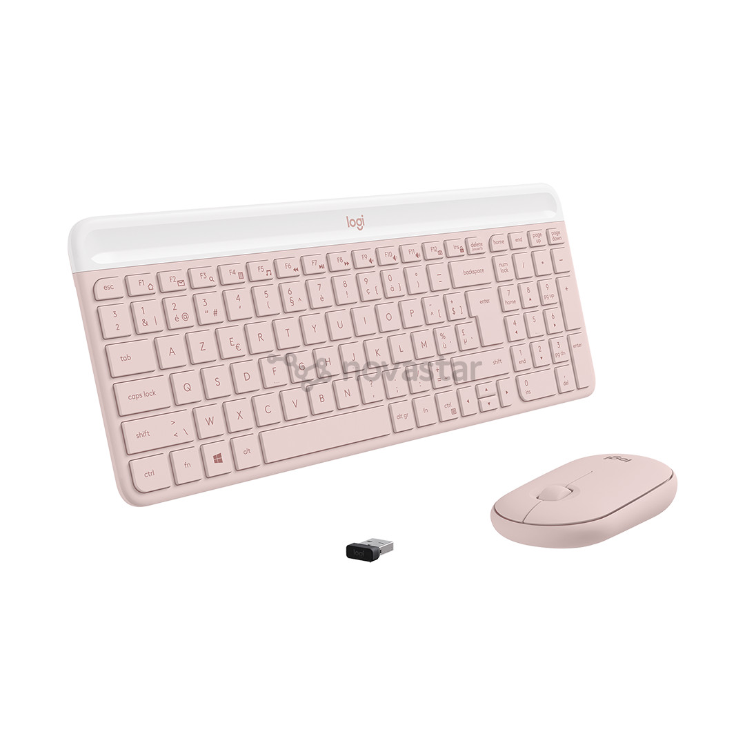 Logitech Slim Combo MK470, US, rožinė - Klaviatūra ir pelė