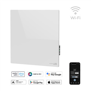 Aeno Premium Eco Smart Quadro, 500 W, baltas - Sieninis šildytuvas