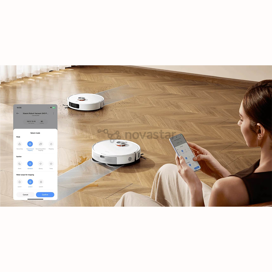 Xiaomi Vacuum S40 Pro, wet & dry, baltas - Dulkių siurblys robotas