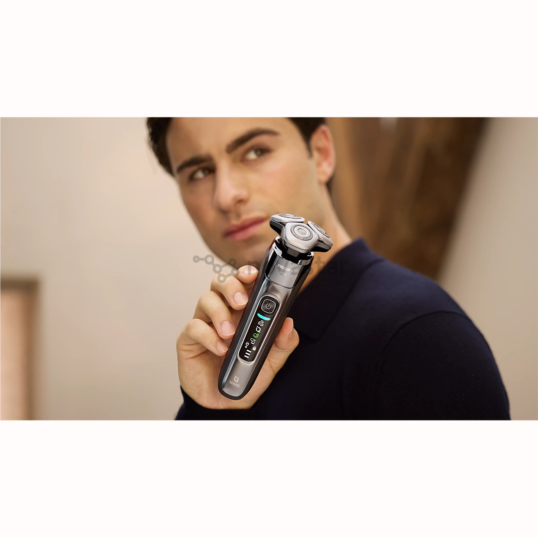 Philips i9000, SkinIQ, Wet & Dry, tamsiai pilka - Barzdaskutė