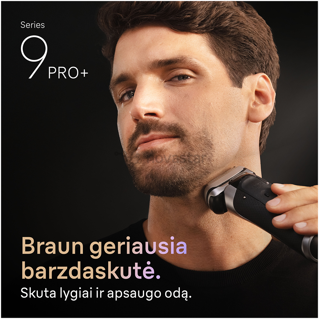 Braun Series 9 Pro+ Wet & Dry, станция SmartCare 6 в 1 и дорожный футляр PowerCase, темно-серый - Бритва