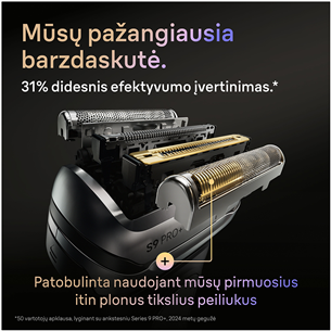 Braun Series 9 Pro+ Wet & Dry, станция SmartCare 6 в 1 и дорожный футляр PowerCase, темно-серый - Бритва