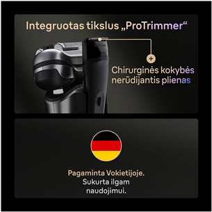 Braun Series 9 Pro+ Wet & Dry, станция SmartCare 6 в 1 и дорожный футляр PowerCase, темно-серый - Бритва