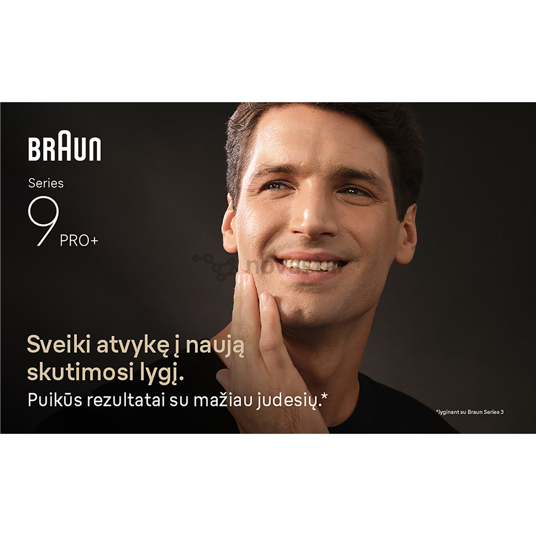 Braun Series 9 Pro+ Wet & Dry, станция SmartCare 6 в 1 и дорожный футляр PowerCase, темно-серый - Бритва