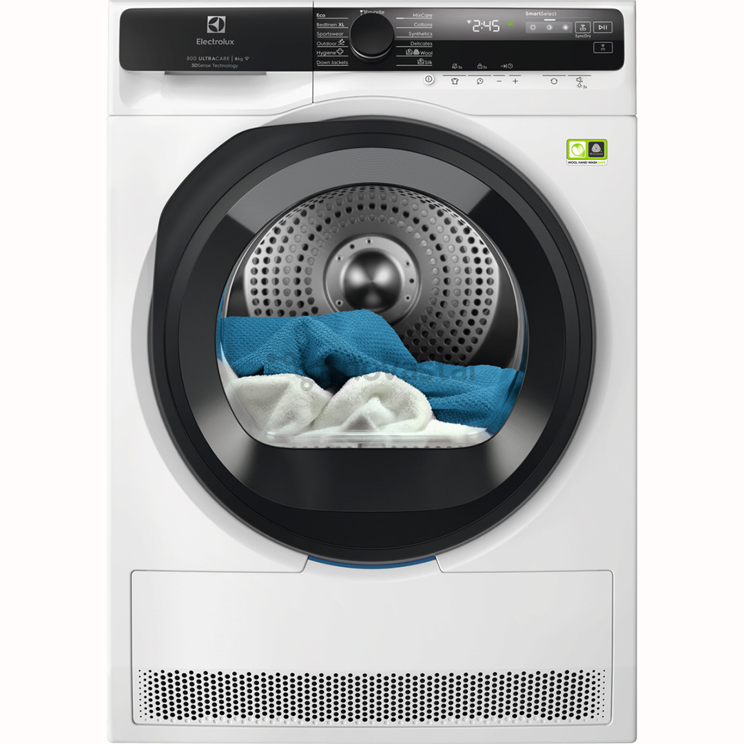 Electrolux 800 Series UltraCare, 8 кг, глубина 63,6 см - Сушильная машина