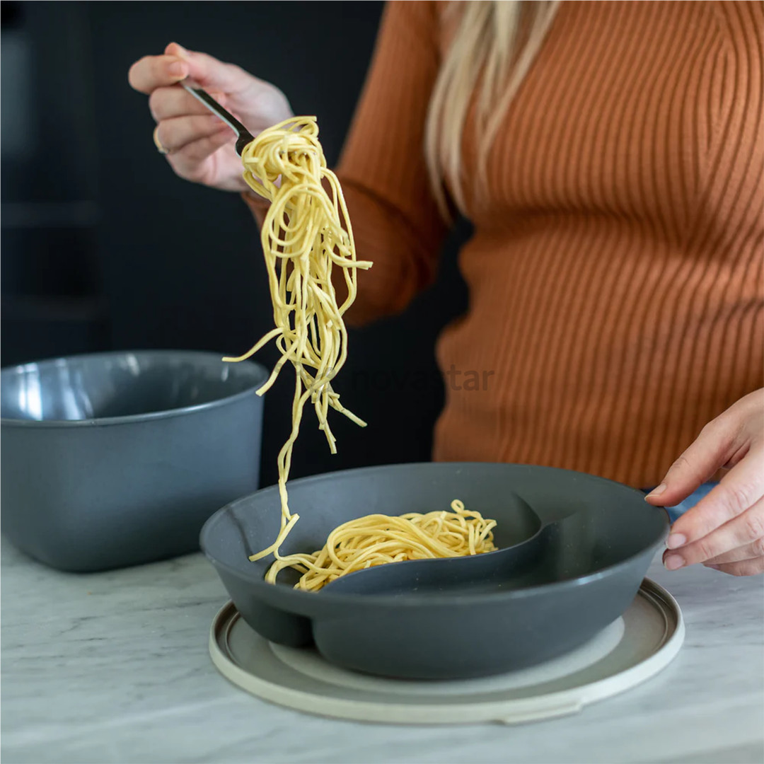 Koziol Connect Separee, 1,5 L, tamsiai pilka/smėlio spalvos - Maisto dėžutė su dangteliu