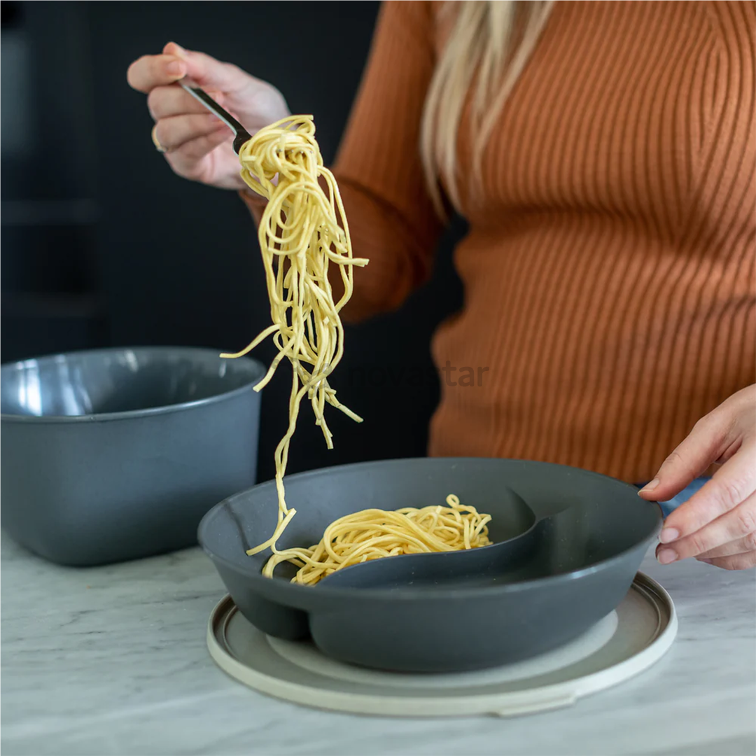 Koziol Connect Separee , 1,5 L, tamsiai pilka/smėlio spalvos - Maisto dėžutė su dangteliu