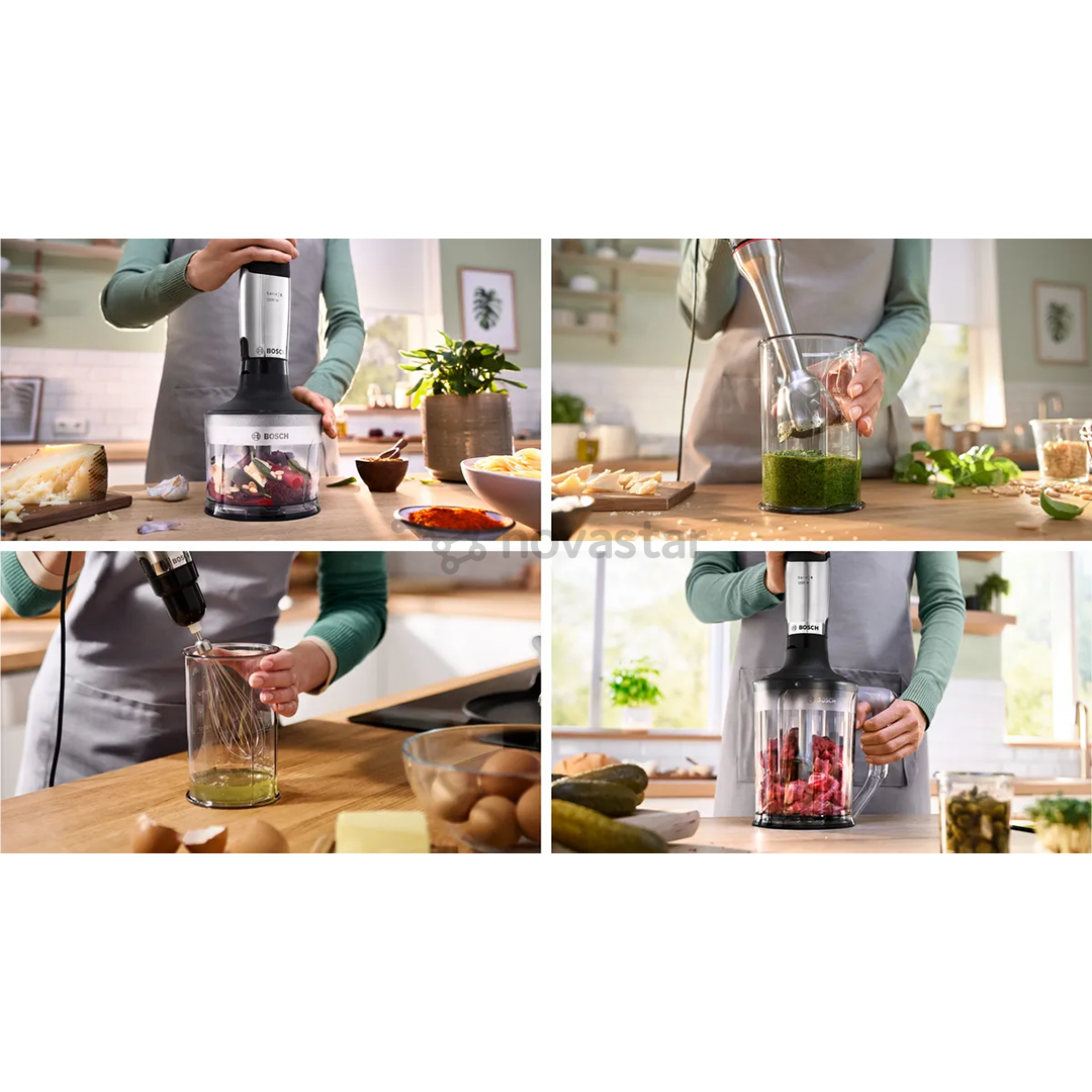 Bosch ErgoMaster, Series 6, 1200 Вт, нерж. сталь - Погружной блендер