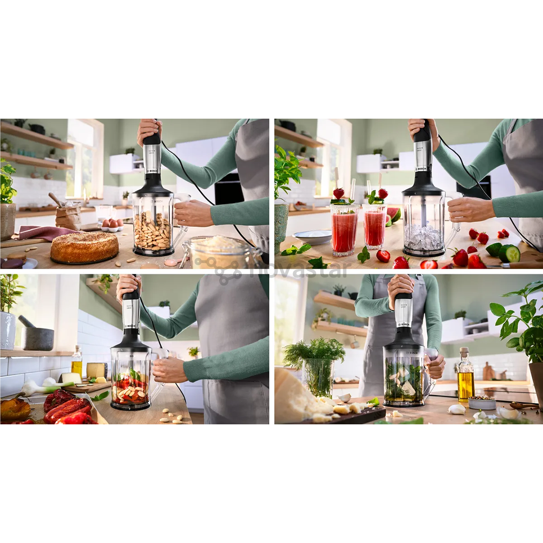 Bosch ErgoMaster, Series 6, 1200 Вт, нерж. сталь - Погружной блендер