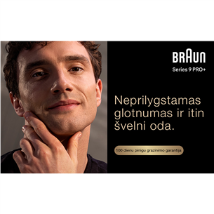 Braun Series 9 Pro+ Wet & Dry, станция 6 в 1 SmartCare и зарядный футляр PowerCase, серебристый - Бритва