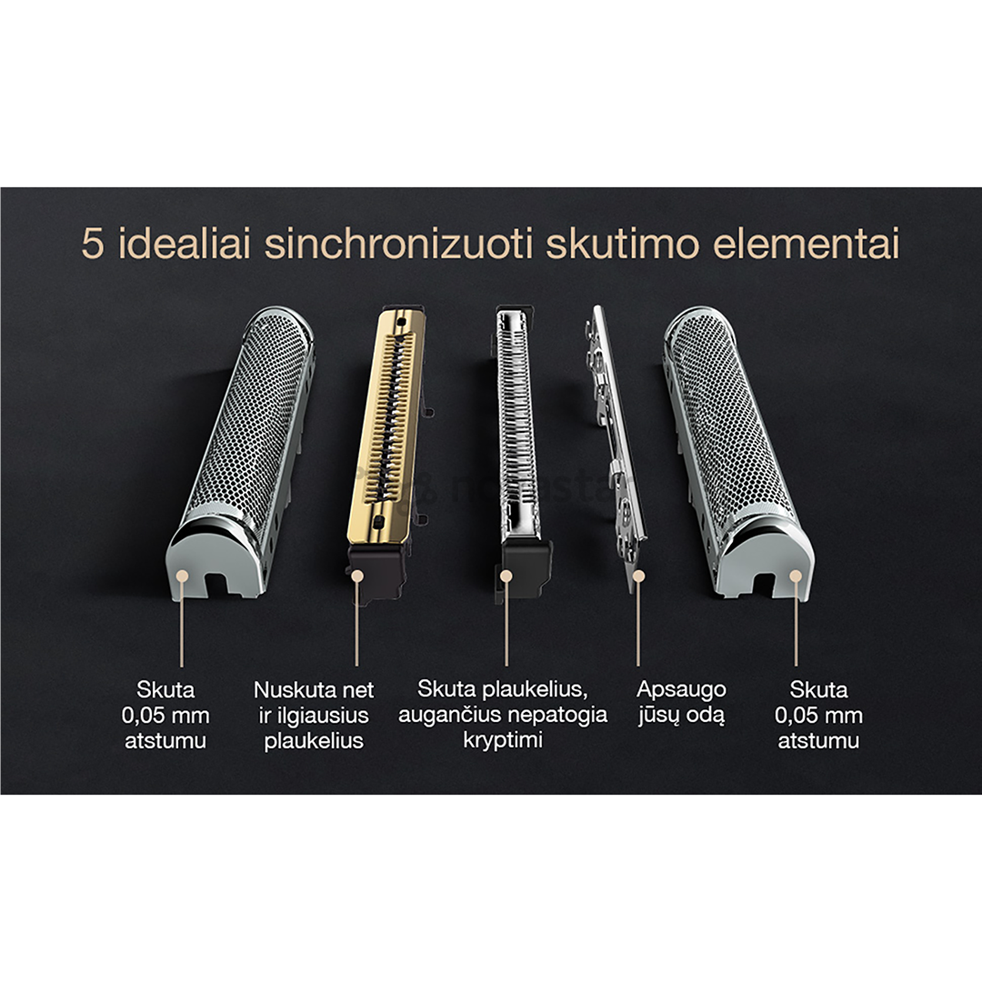 Braun Series 9 Pro+ Wet & Dry, станция 6 в 1 SmartCare и зарядный футляр PowerCase, серебристый - Бритва