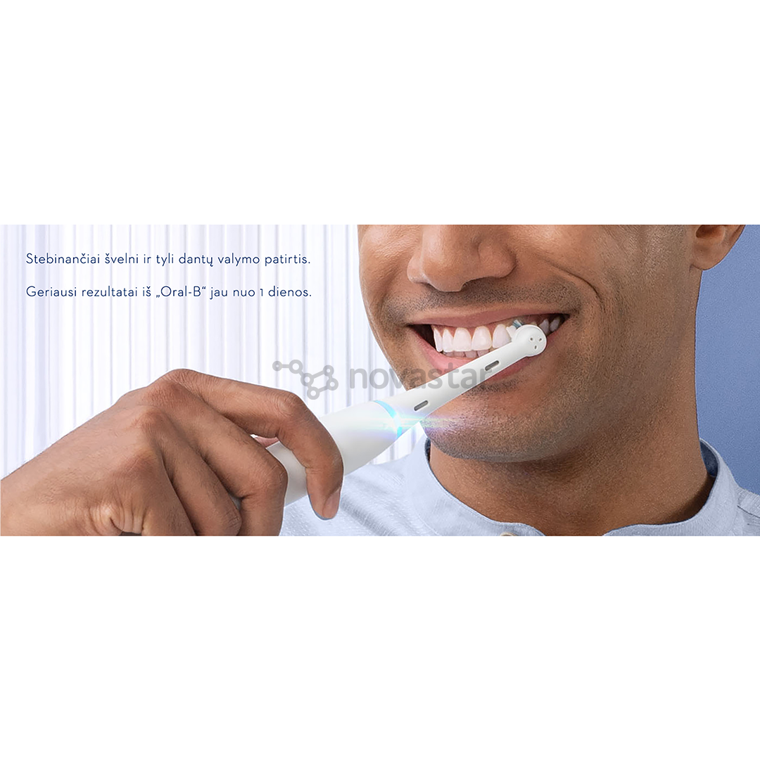 Elektrinis dantų šepetėlis Braun Oral-B iO 7, kelioninis dėklas, juodas/pilkas