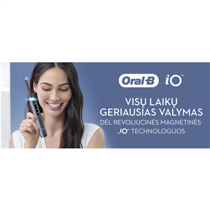 Braun Oral-B iO 8 Duo, 2 vnt., juodas/baltas - Elektriniai dantų šepetėliai