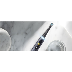 Braun Oral-B iO 8, su kelioniniu dėklu, juodas/pilkas - Elektrinis dantų šepetėlis