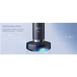 Braun Oral-B iO9 Black Special Edition, juodas - Elektrinis dantų šepetėlis
