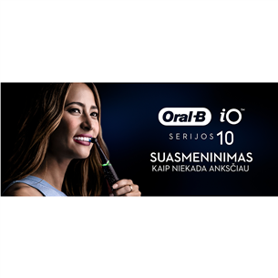 Braun Oral-B iO 10, baltas - Elektrinis dantų šepetėlis