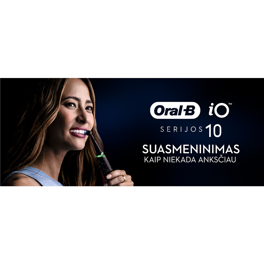 Braun Oral-B iO 10, baltas - Elektrinis dantų šepetėlis