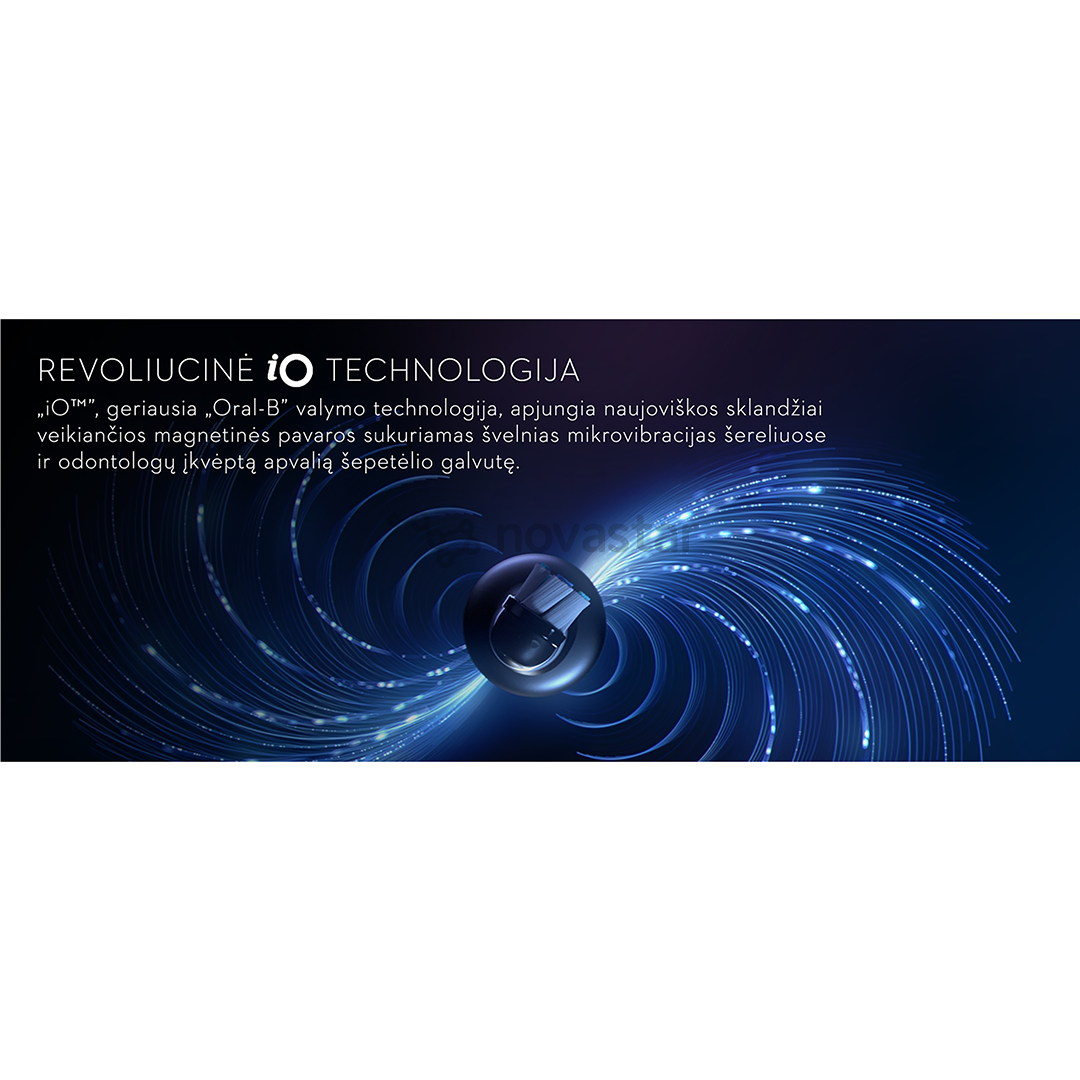 Braun Oral-B iO 10, baltas - Elektrinis dantų šepetėlis