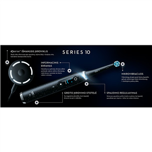 Braun Oral-B iO 10, baltas - Elektrinis dantų šepetėlis