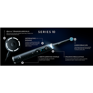 Braun Oral-B iO 10, baltas - Elektrinis dantų šepetėlis