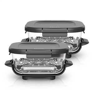 Ninja CRISPi 1.4L, CleanCrisp, 2 pcs, transparent - Glass containers with snap-lock lids XSKLIDPLT2EUUK