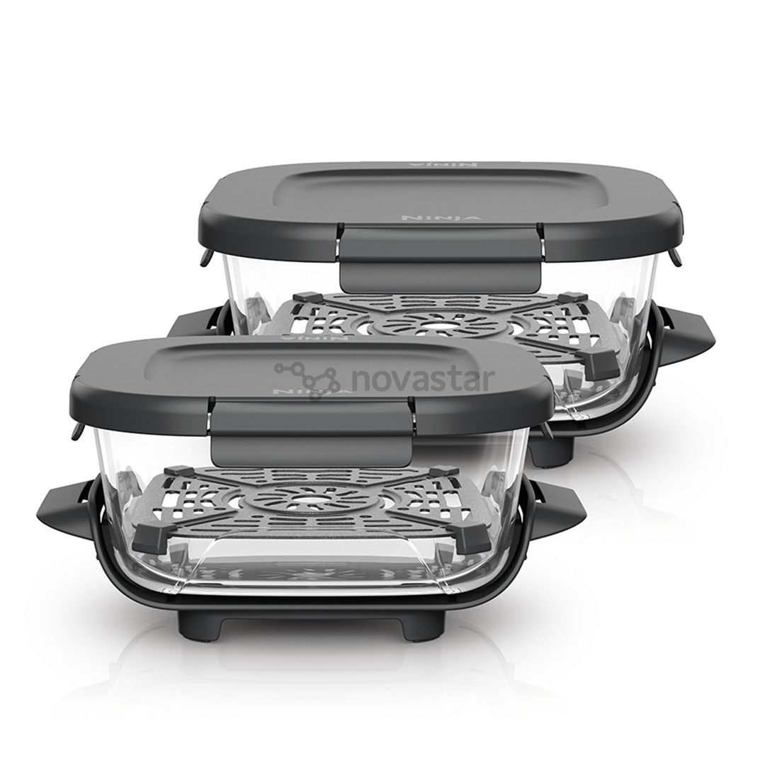 Ninja CRISPi 1,4L, CleanCrisp, 2 vnt., skaidrūs - Stikliniai indai su užsegamais dangčiais