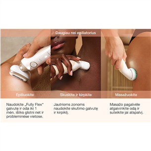 Braun Silk epil 9 Flex, baltas - Epiliatorius
