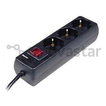 Hama Power Strip, 1,4 m, 3 lizdai, juodas - Ilgiklis