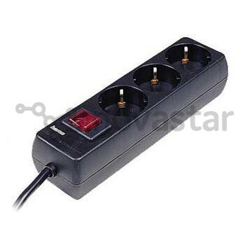 Hama Power Strip, 1,4 m, 3 lizdai, juodas - Ilgiklis