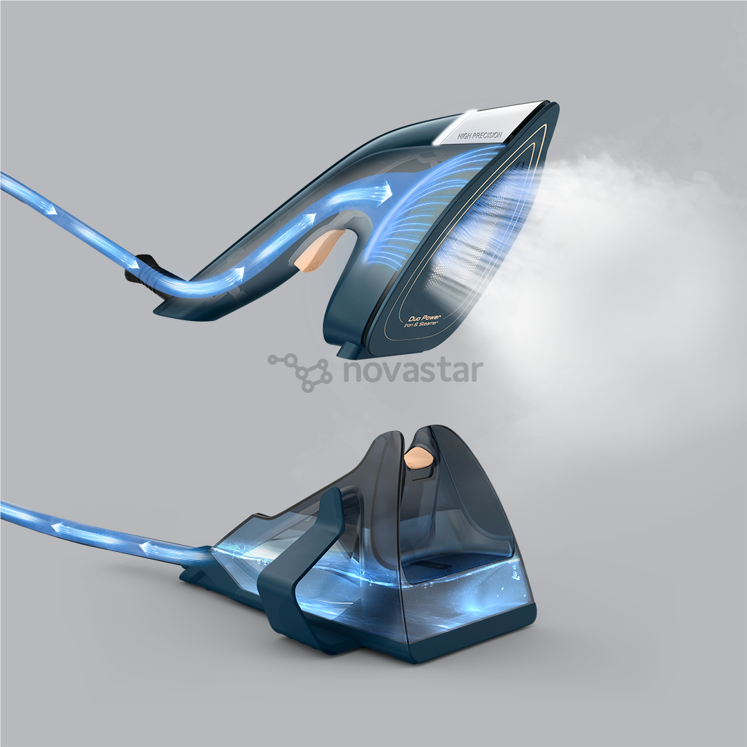 Tefal Duo Power, 2-in-1, 1700 W, dark blue - Steam iron and clothes steamer