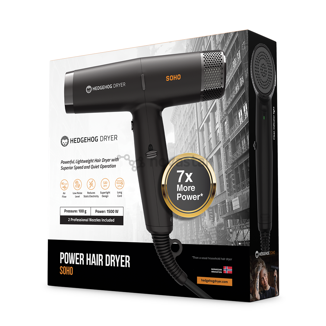 Hedgehog SOHO, 1500 W, black - Hair dryer