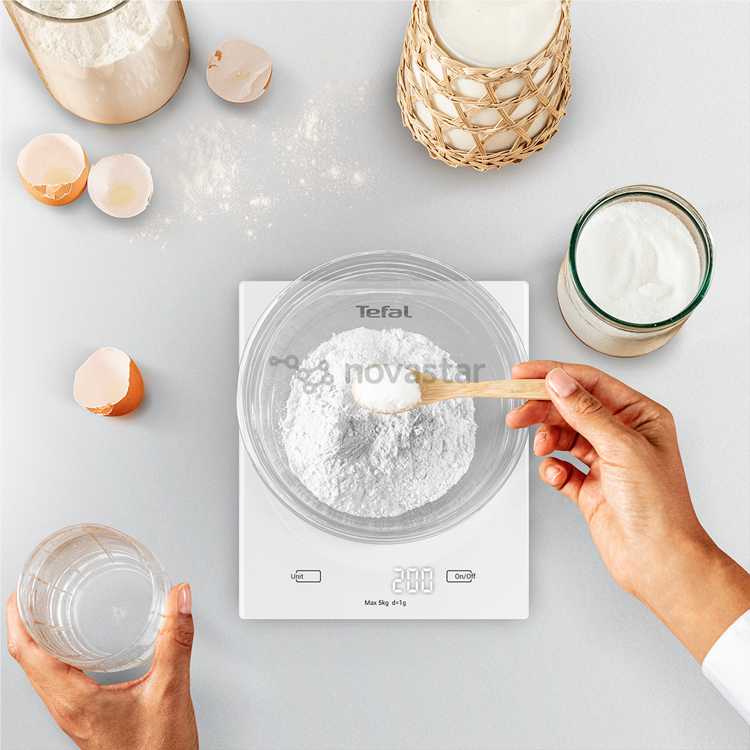 Tefal Essential, baltos - Virtuvinės svarstyklės