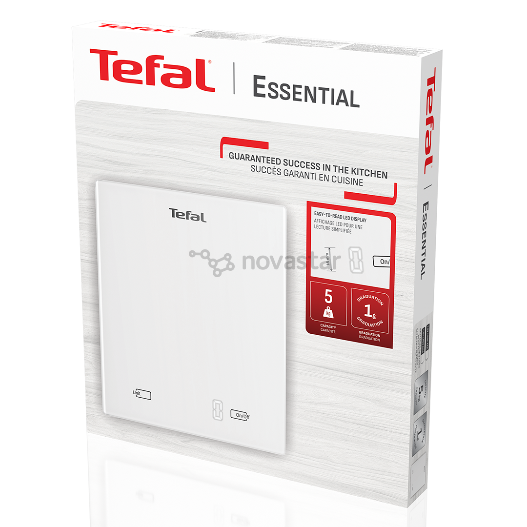 Tefal Essential, baltos - Virtuvinės svarstyklės