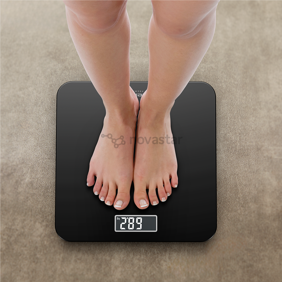 Tefal Premiss, iki 160 kg, juodos - Kūno svarstyklės