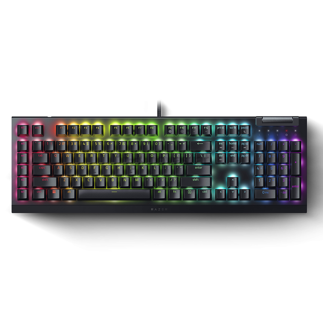 Razer BlackWidow V4 X, Green Switch, mechaninė, US, juoda - Klaviatūra